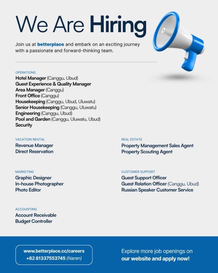 Lowongan Pekerjaan betterplace Bali