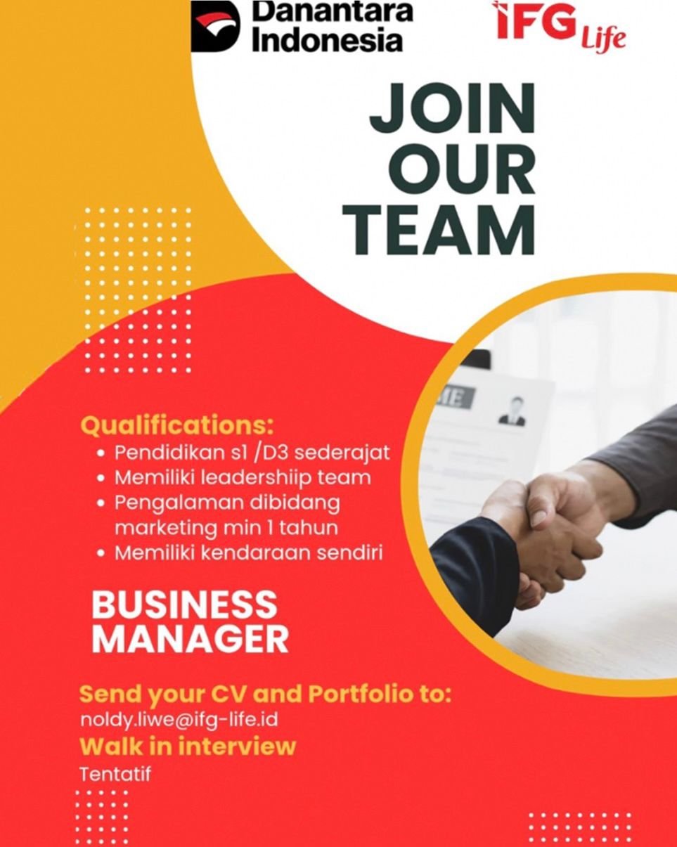 Lowongan Pekerjaan Business Manager di IFG Life Bali