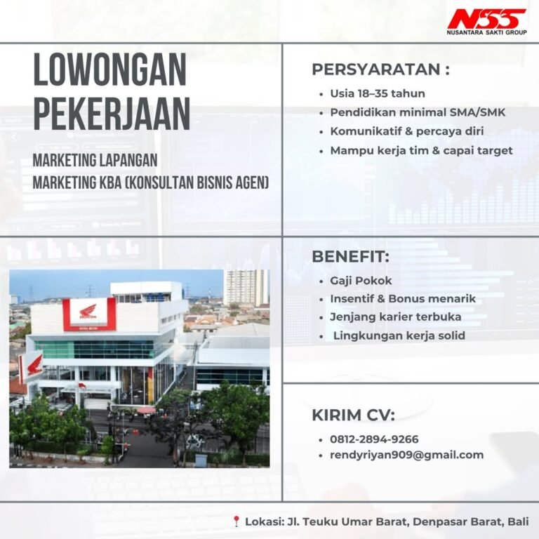 Lowongan Pekerjaan di Nusantara Sakti Group Denpasar