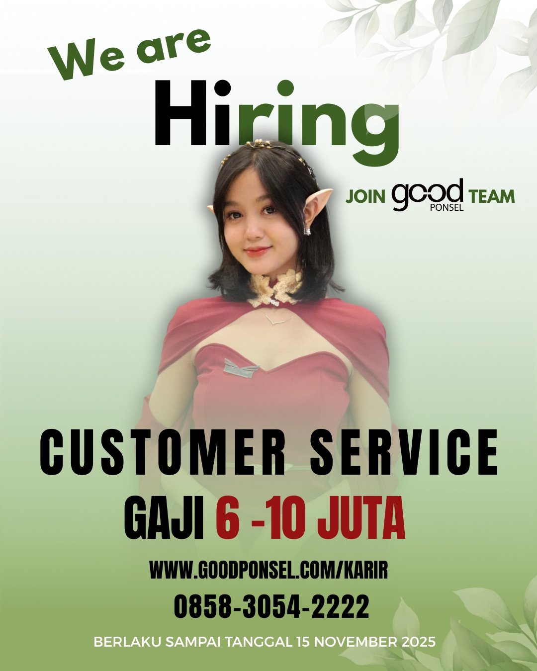 Lowongan Pekerjaan Customer Service di Goodponsel Bali