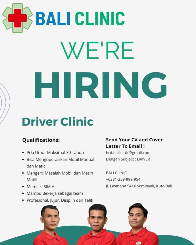 Lowongan Pekerjaan Driver Clinic di Bali Clinic Seminyak