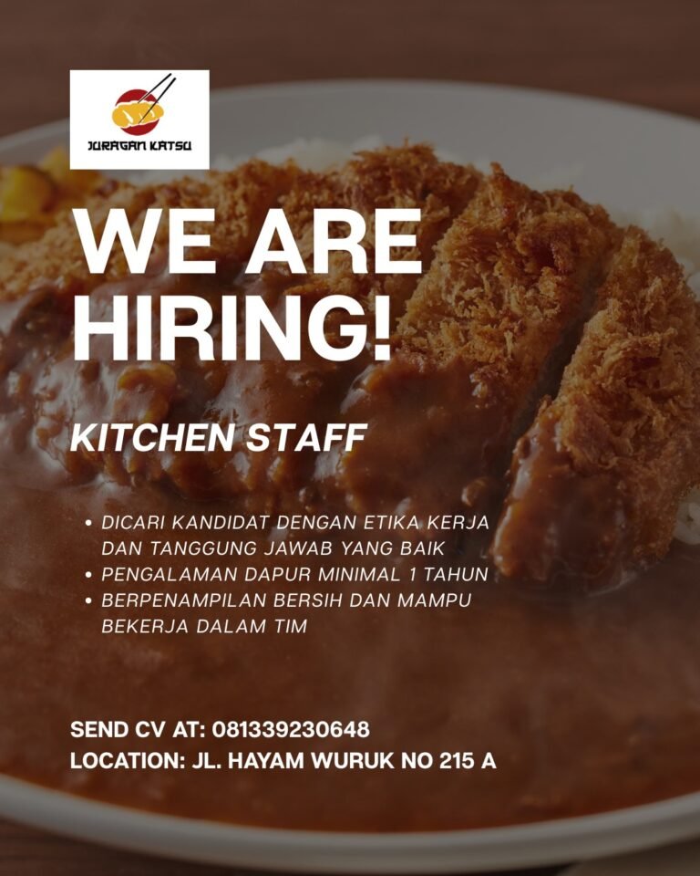 Lowongan Kitchen Staff Juragan Katsu Hayam Wuruk