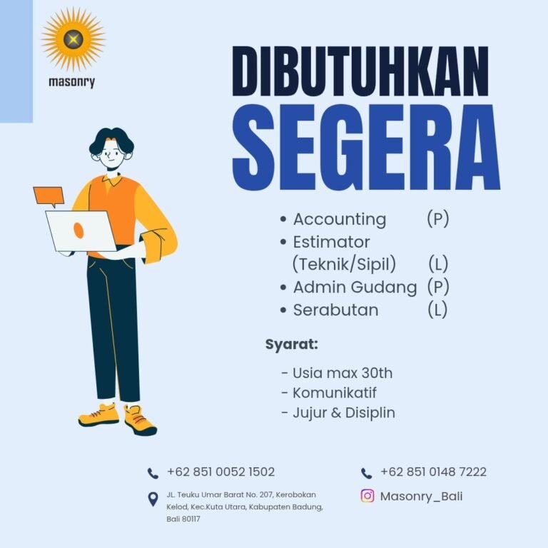 Lowongan Kerja Masonry Bali Kerobokan