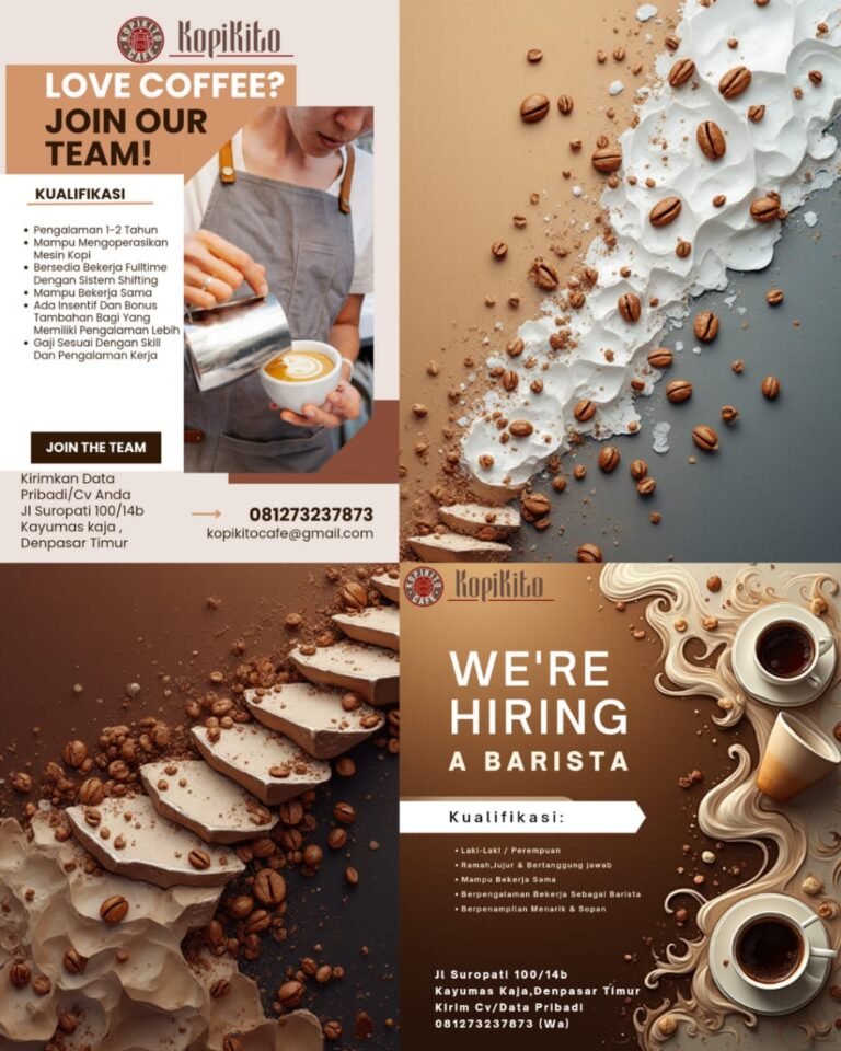 Lowongan Pekerjaan Barista di Kopikito Denpasar