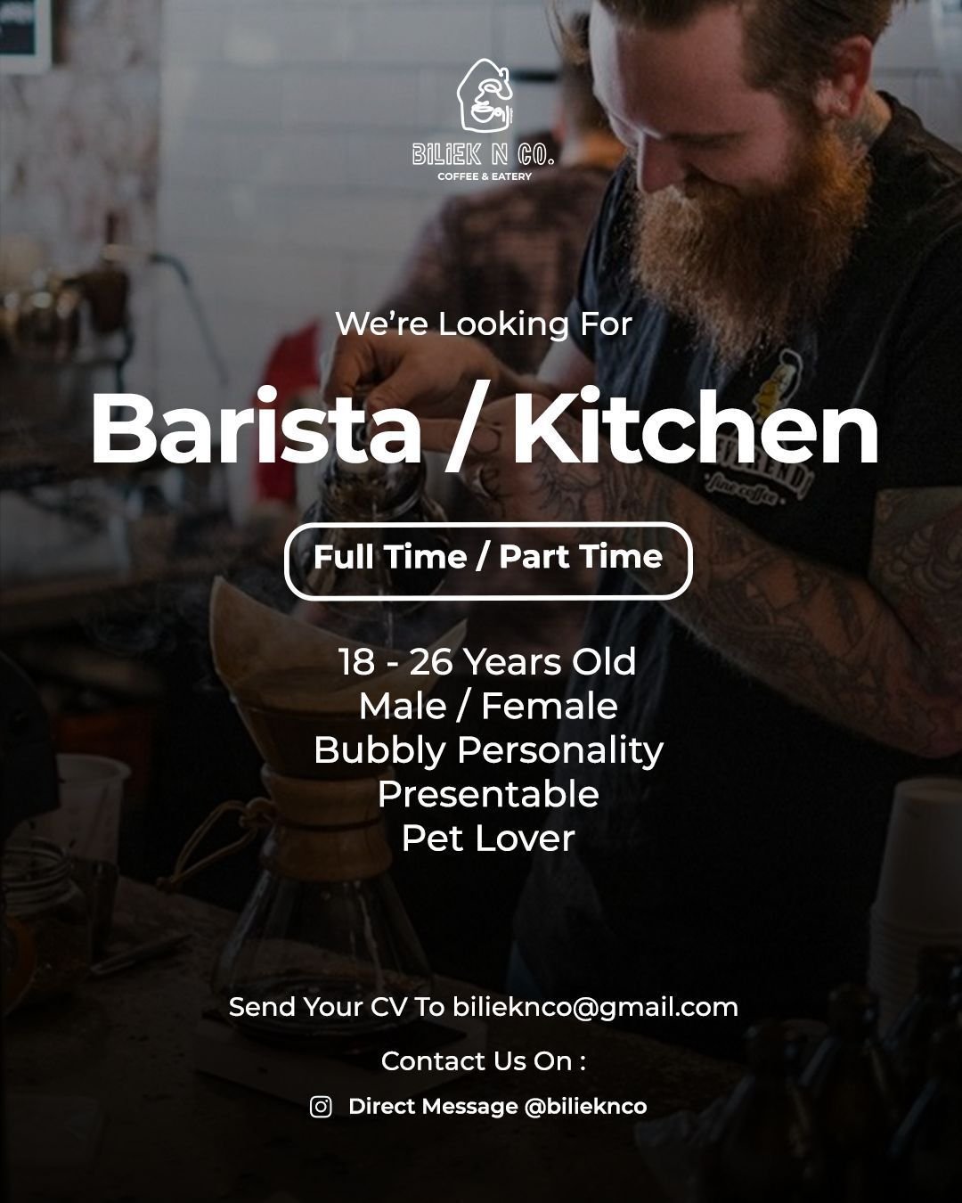 owongan Barista Kitchen Biliek N Co