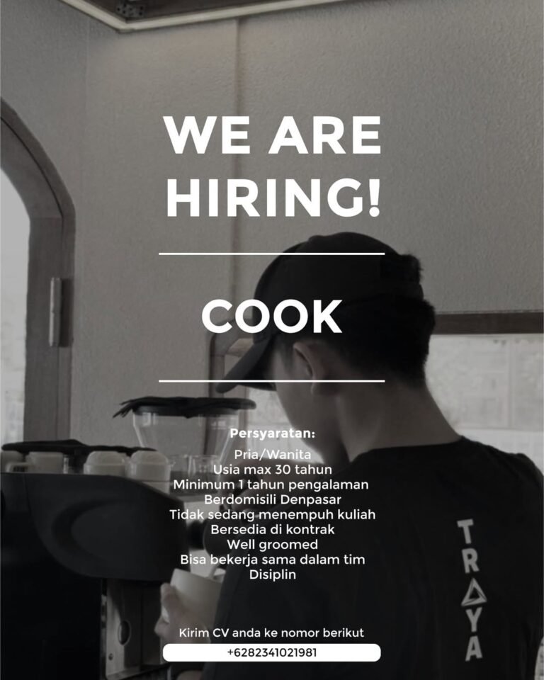 Lowongan Pekerjaan Cook di Traya Denpasar