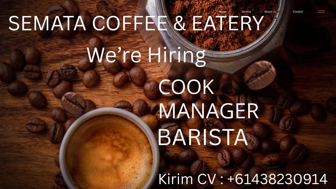 Lowongan Cook, Manager, & Barista Semata Coffee & Eatery