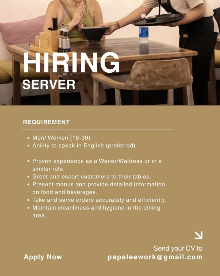 Lowongan Pekerjaan Server Head Bar & Cost Control Bali