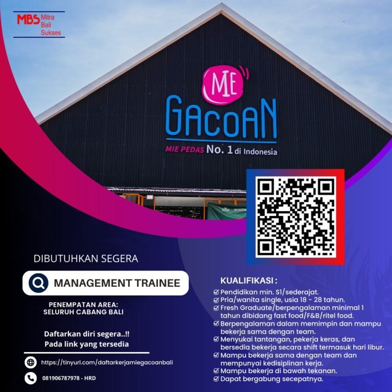 Lowongan Pekerjaan Mie Gacoan Bali