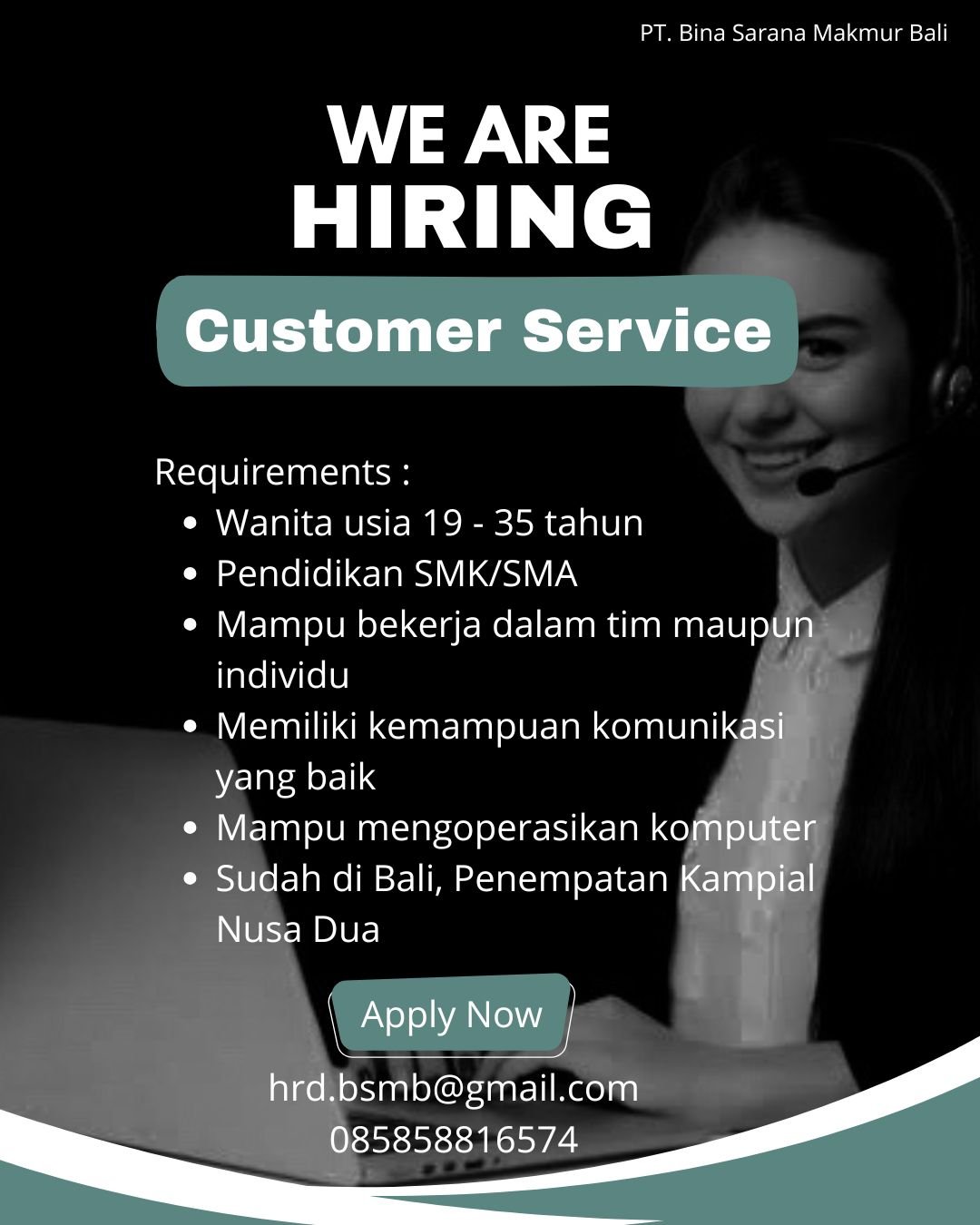 Lowongan Pekerjaan PT. Bina Sarana Makmur Bali Nusa Dua