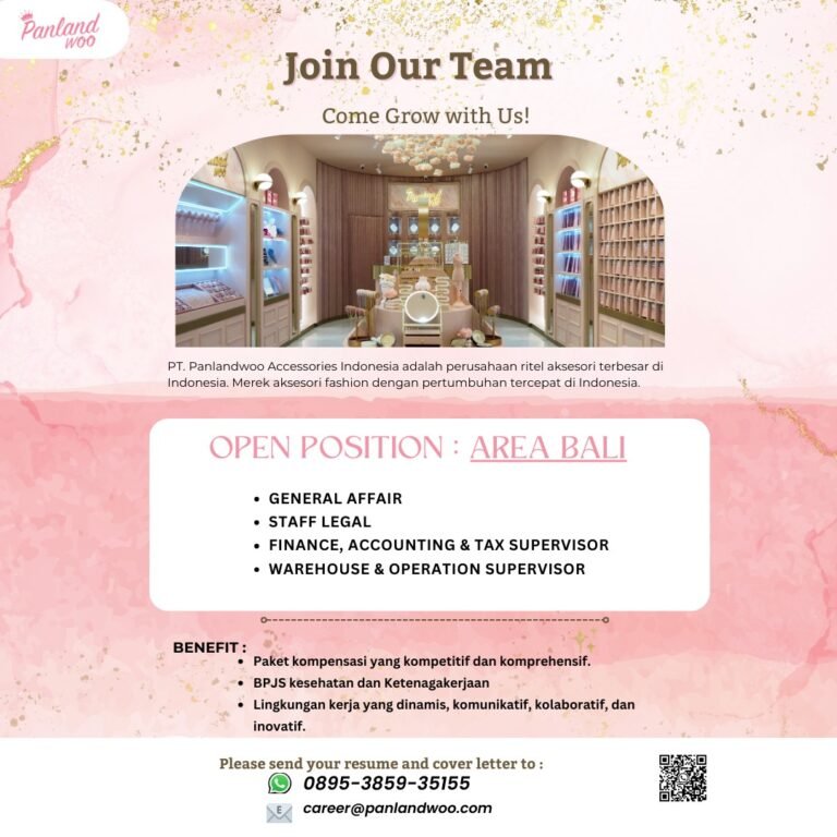Lowongan Kerja Berbagai Posisi Panland WOO Bali