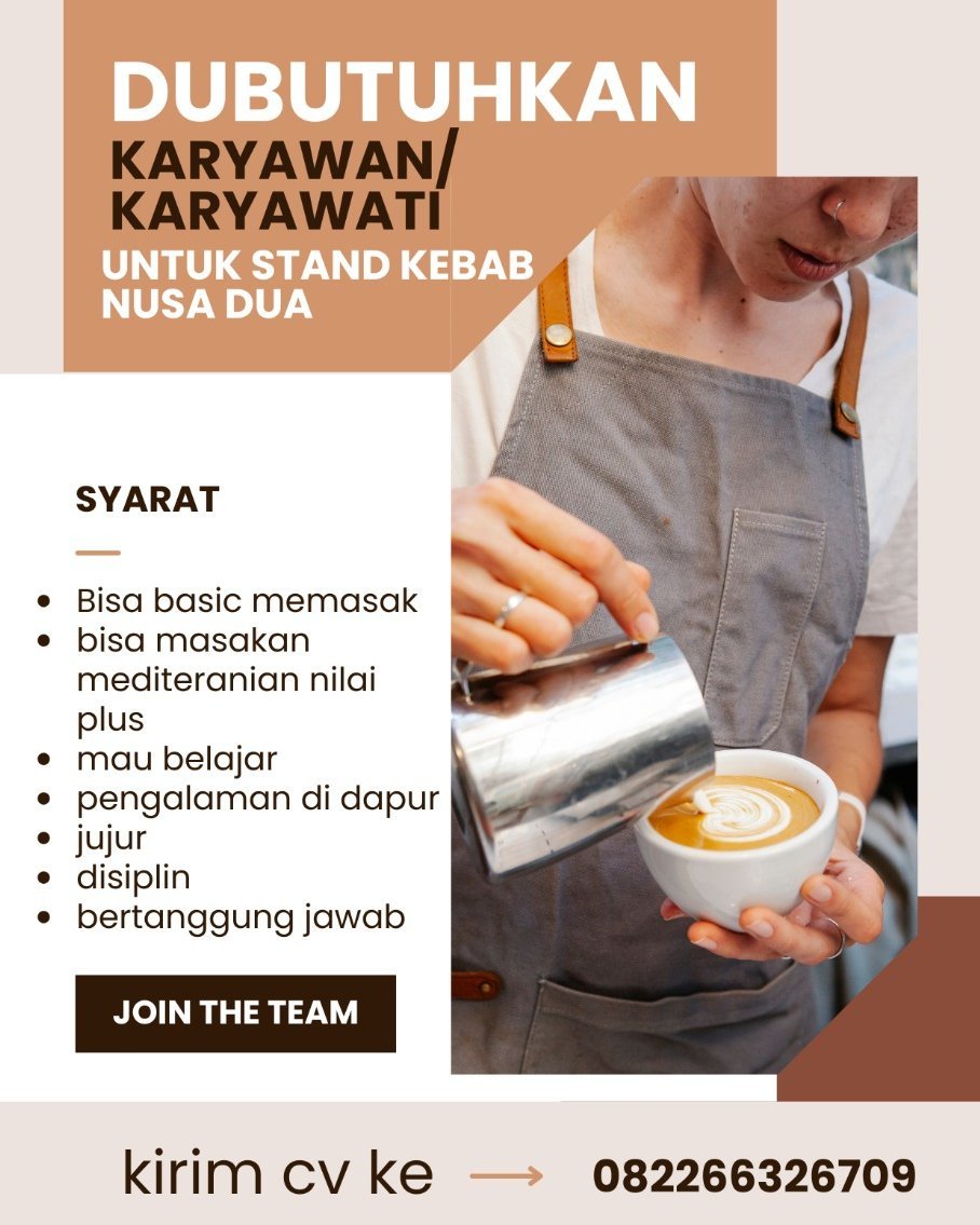 Lowongan Pekerjaan Stand Kebab di Nusa Dua