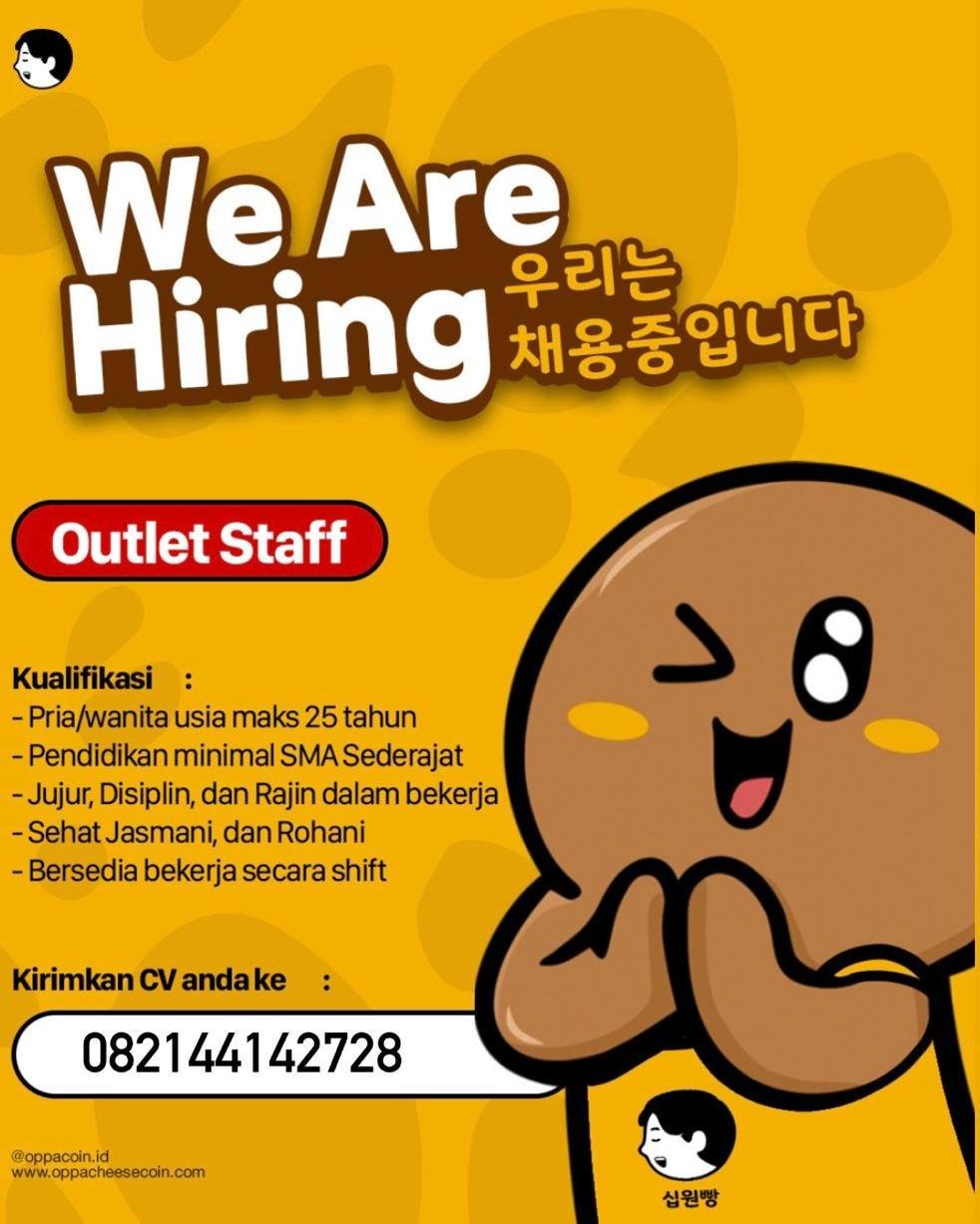 Lowongan Pekerjaan Outlet Staff di Oppa Coin Bali