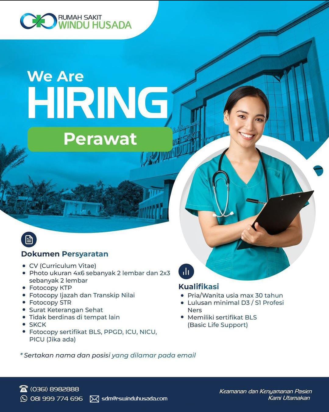 Lowongan Perawat & Perawat OK RS Windu Husada