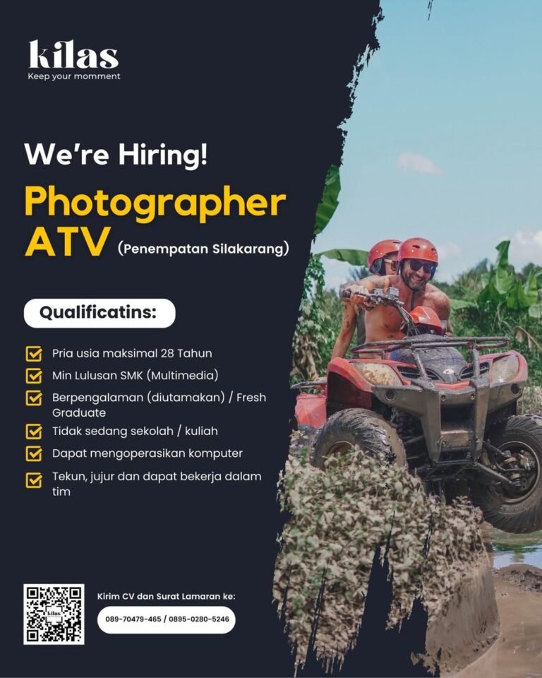 Lowongan Pekerjaan Photographer ATV di Kilas Silakarang