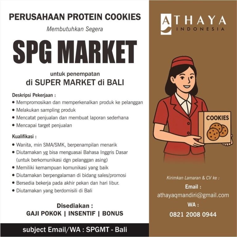 Lowongan Pekerjaan SPG Market di Athaya Indonesia Bali