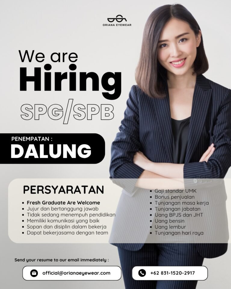 Lowongan Pekerjaan SPG/SPB di Oriana Eyewear Dalung