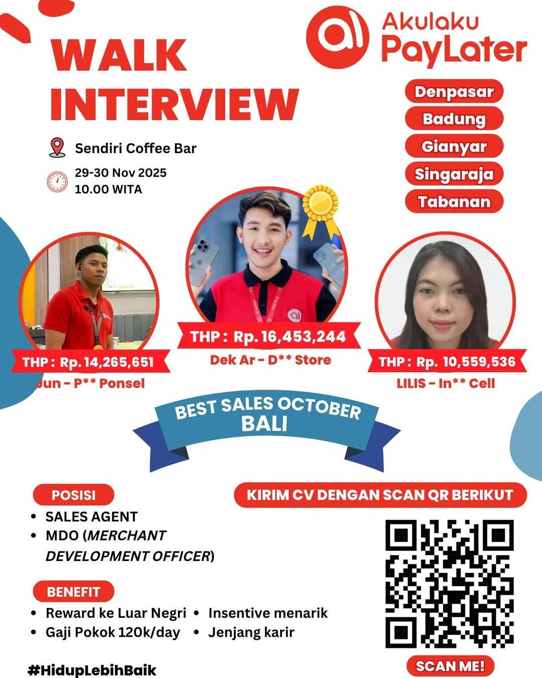 Lowongan Sales Agent & MDO - Walk-in Interview (Multi Lokasi)