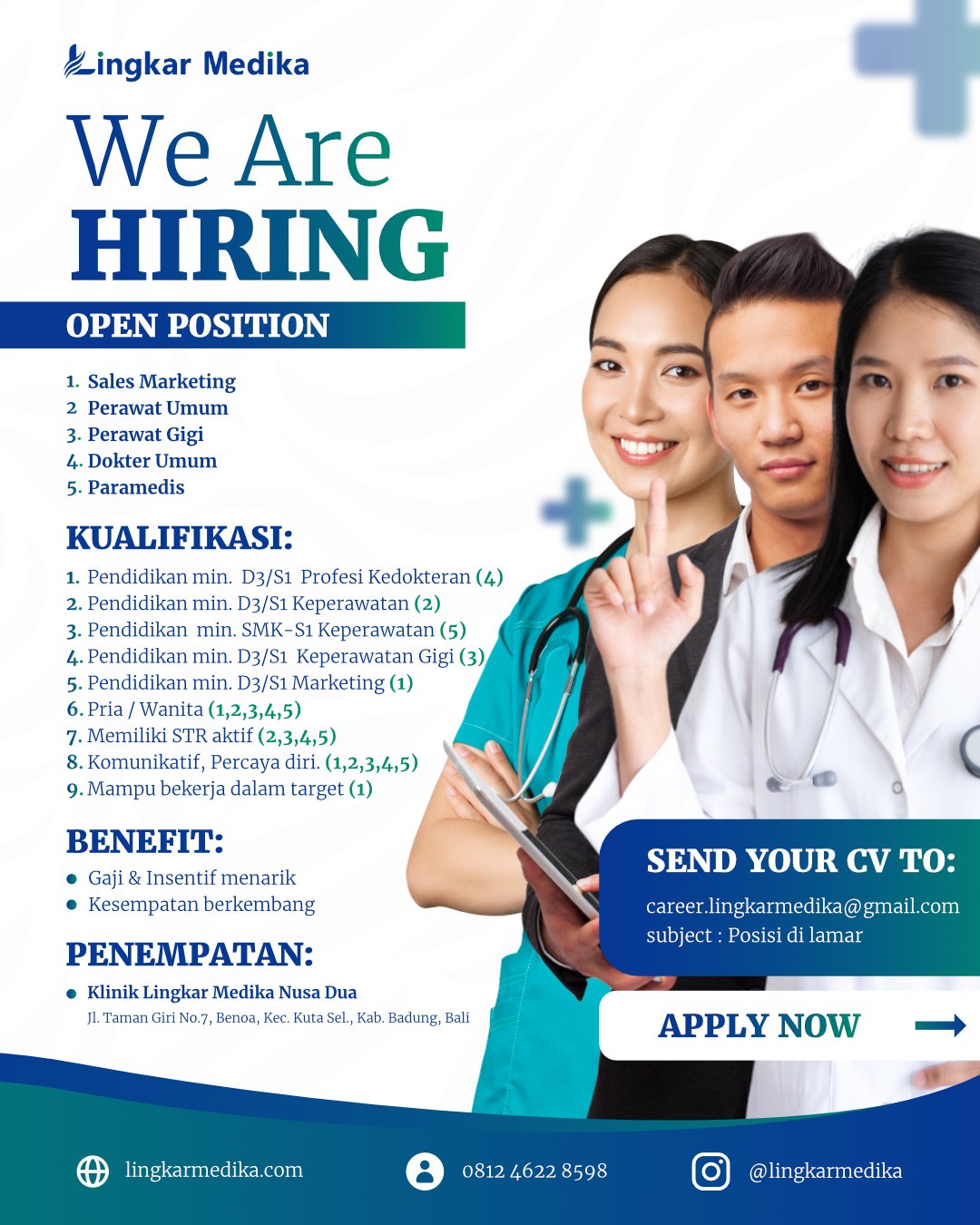 Lowongan Pekerjaan Lingkar Medika Nusa Dua