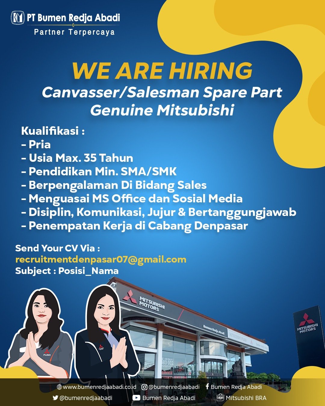 Lowongan Pekerjaan KPT Bumen Redja Abadi Denpasar