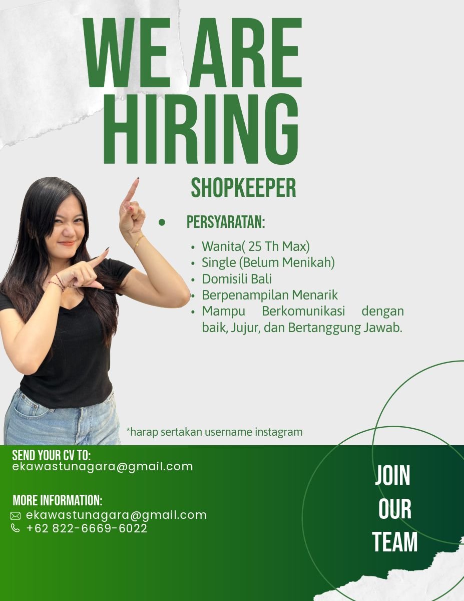 Lowongan Pekerjaan KPT Bumen Redja Abadi Denpasar