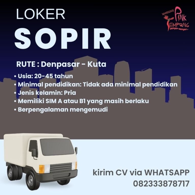 Lowongan Sopir Warung NK Empong Denpasar Kuta