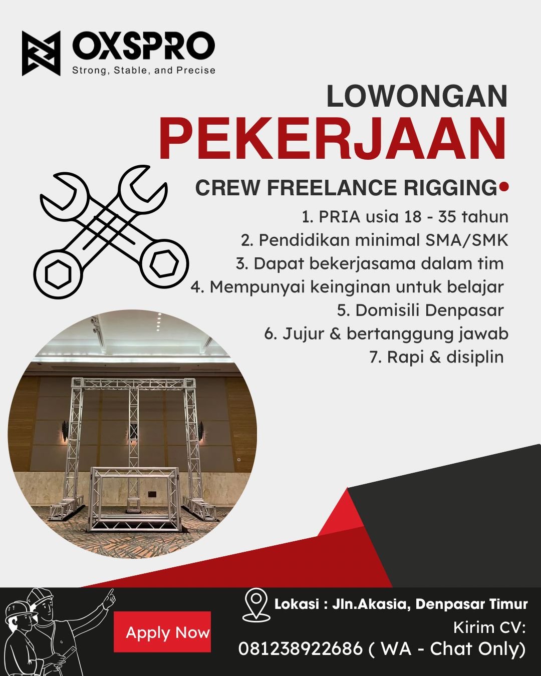 Lowongan Pekerjaan OXSPRO Denpasar