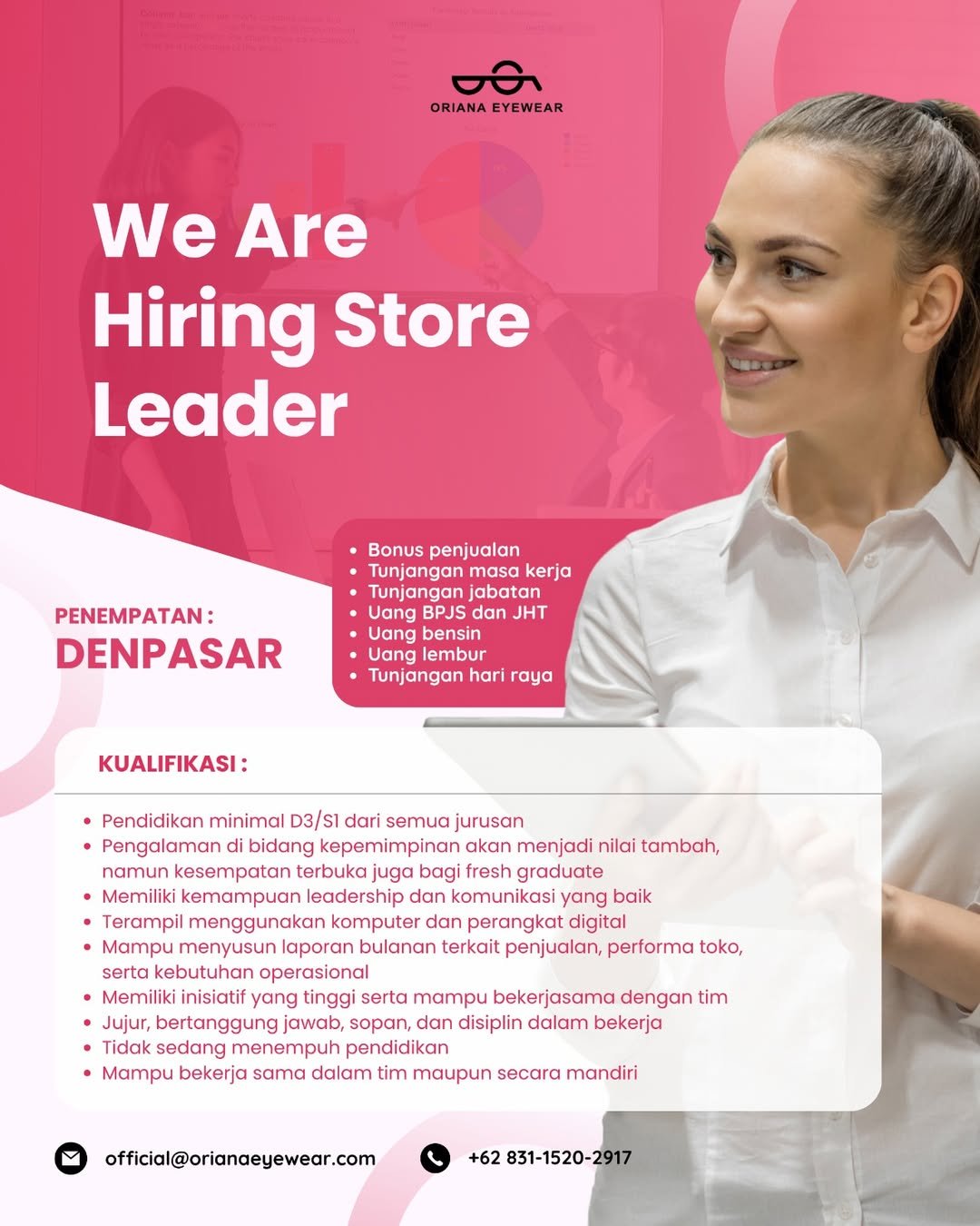 Lowongan Pekerjaan Store Leader di Oriana Eyewear Denpasar