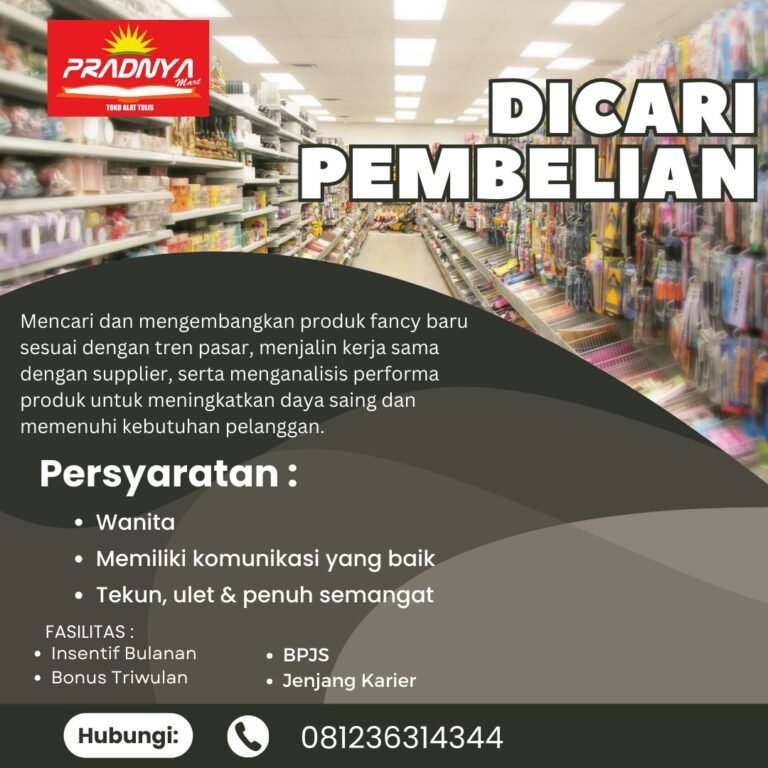 Lowongan Pembelian Pradnya Mart