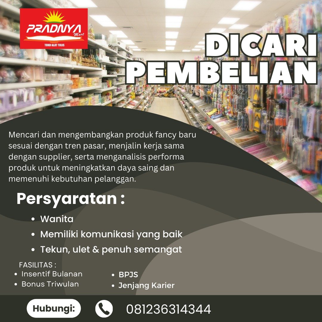 Lowongan Pembelian Pradnya Mart