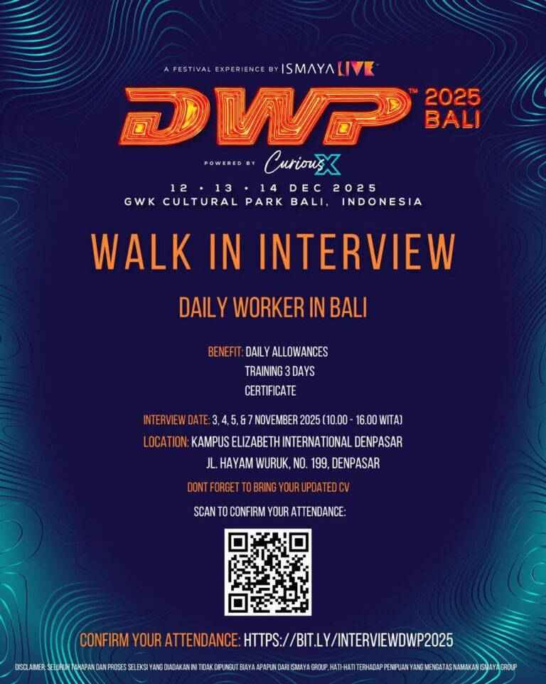 Lowongan Pekerjaan Daily Worker DWP 2025 Bali