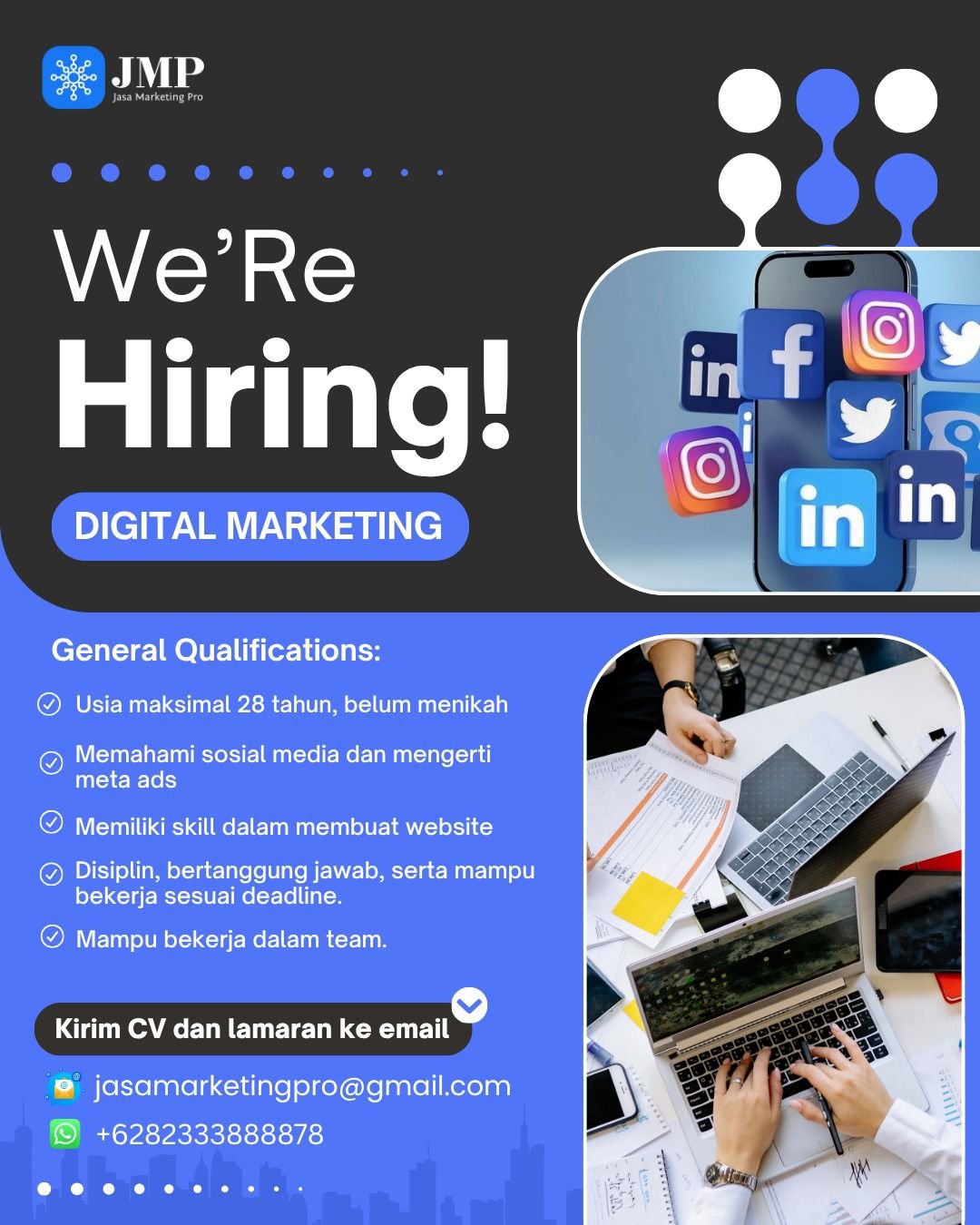 Lowongan Pekerjaan Digital Marketing di Jasa Marketing Pro Bali