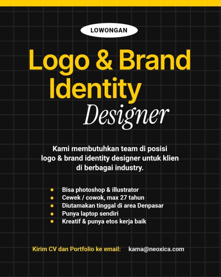 Lowongan Pekerjaan Logo & Brand Identity Designer - Neoxica Denpasar