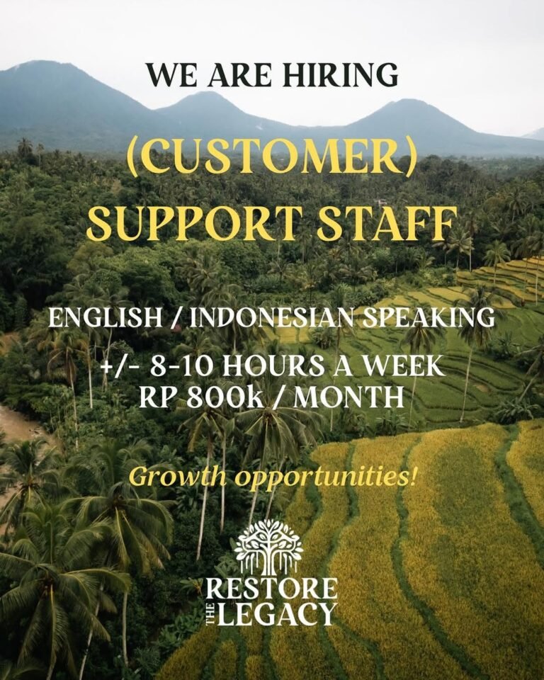 Lowongan Customer Support Staff Restore Legacy