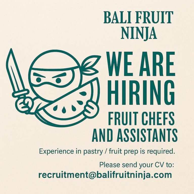 Lowongan Fruit Chefs & Assistants Bali Fruit Ninja