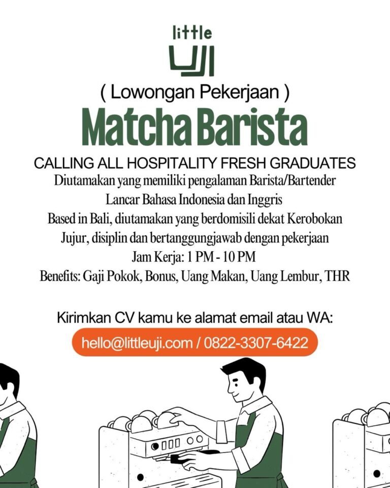 Lowongan Pekerjaan Matcha Barista di Little Uji Kerobokan