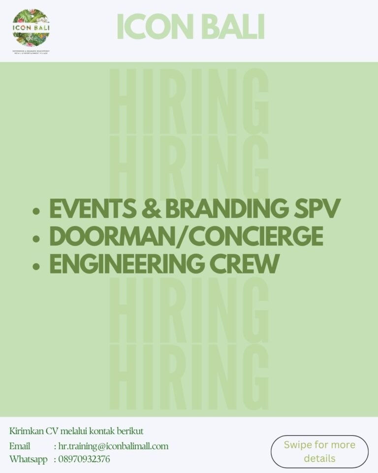 Lowongan Pekerjaan ICON BALI