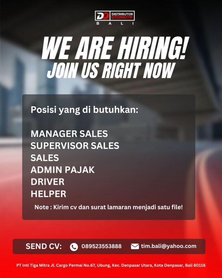 Lowongan Kerja PT Inti Tiga Mitra Denpasar