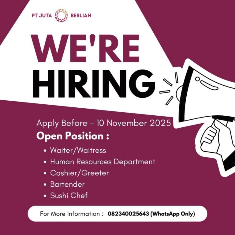 Lowongan Pekerjaan PT Juta Berlian Bali