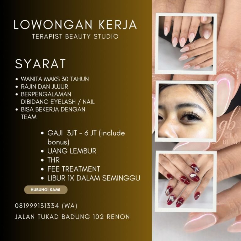 Lowongan Terapist Beauty Studio Renon