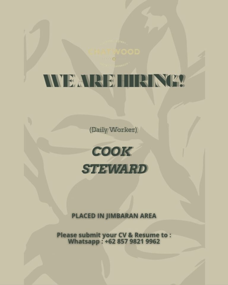 Lowongan Staf Kitchen Cawon Coffee Bali