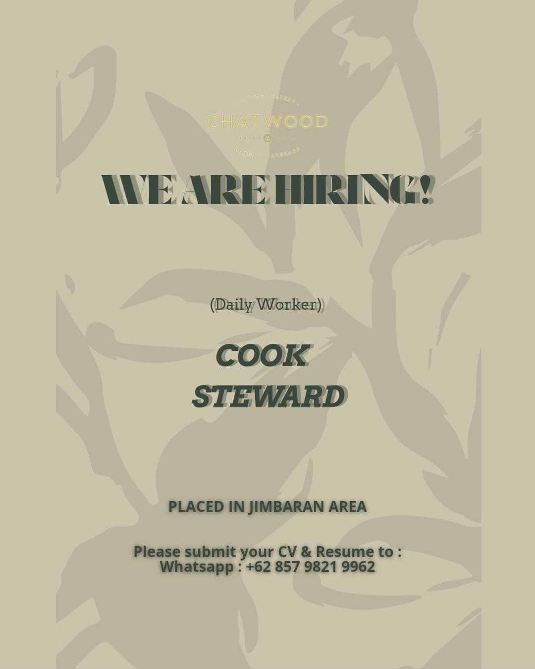 Lowongan Staf Kitchen Cawon Coffee Bali