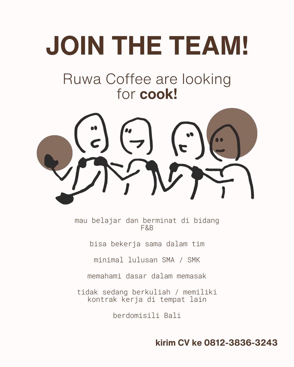 Lowongan Cook Ruwa Coffee Bali