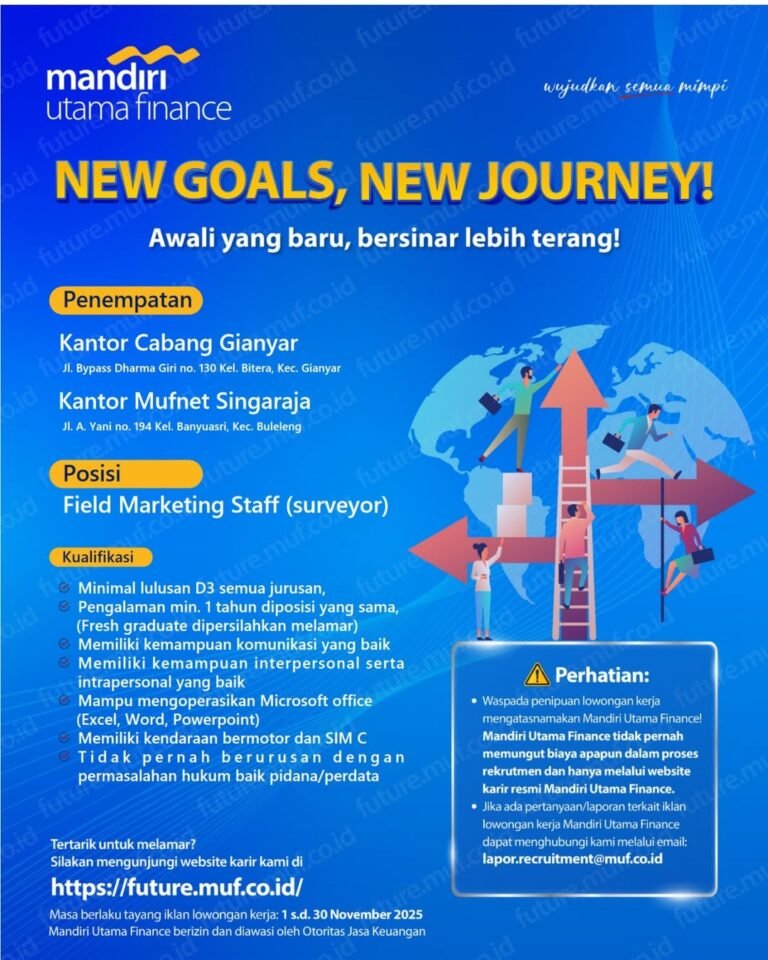Lowongan Field Marketing Staff Mandiri Utama Finance Bali