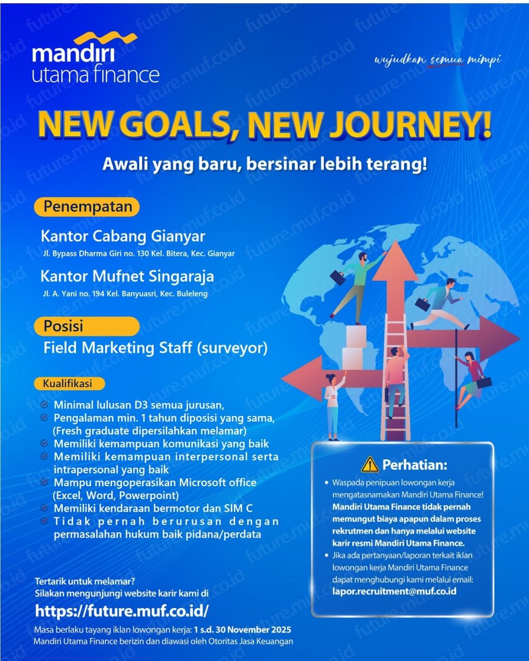 Lowongan Field Marketing Staff Mandiri Utama Finance Bali