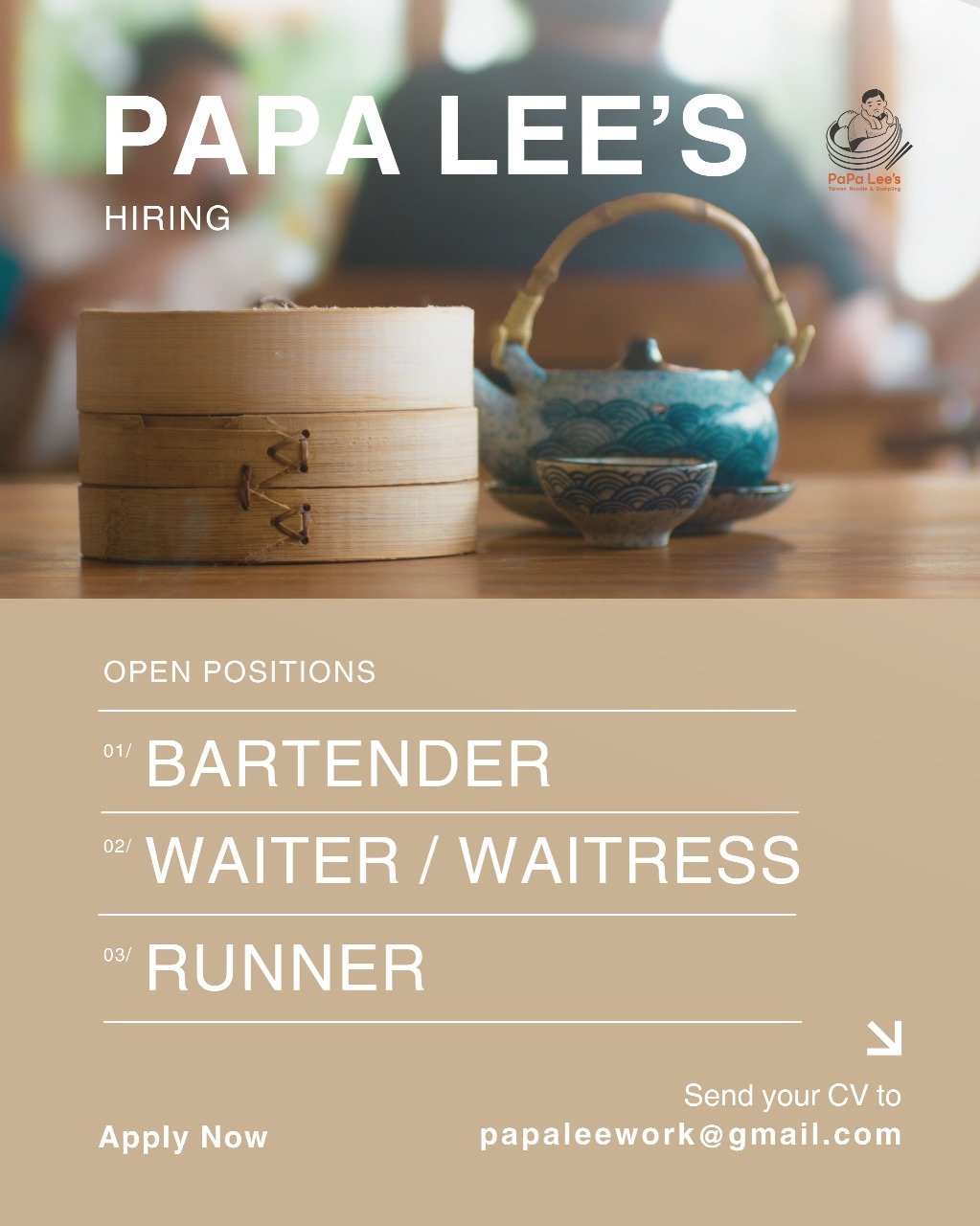 Lowongan Head Technician Papalee