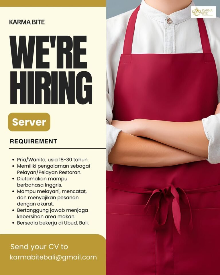 owongan Server, Dumpling Maker, & Kitchen Staff Karma Bite Ubud