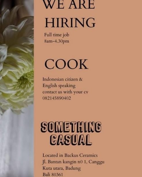 Lowongan Cook Something Casual Canggu