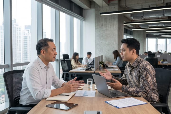 atasa diskusi dengan karyawan